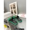 Versace Medusa Buckle Leather Flat Sandals in patent leather Green 2024