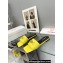 Versace Medusa Buckle Leather Flat Sandals in patent leather Yellow 2024