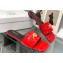 Versace Medusa Buckle Leather Flat Sandals in patent leather Red 2024