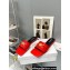 Versace Medusa Buckle Leather Flat Sandals in patent leather Red 2024