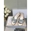 Dior Dway Slides in Silver Calfskin and Embroidered Cotton 2024