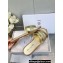 Dior Dway Slides in Gold Calfskin and Embroidered Cotton 2024