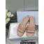 Dior Dway Slides in Nude Calfskin and Embroidered Cotton 2024