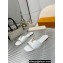 Louis Vuitton Calf leather LV Capri Flat Mules White 2024