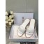 Dior Dway Slides in White Calfskin and Embroidered Cotton 2024