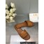 Dior Dway Slides in Brown Calfskin and Embroidered Cotton 2024