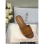 Dior Dway Slides in Brown Calfskin and Embroidered Cotton 2024