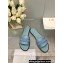 Dior Dway Slides in Blue Calfskin and Embroidered Cotton 2024