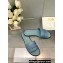 Dior Dway Slides in Blue Calfskin and Embroidered Cotton 2024