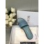 Dior Dway Slides in Blue Calfskin and Embroidered Cotton 2024