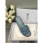 Dior Dway Slides in Blue Calfskin and Embroidered Cotton 2024