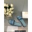Dior Dway Slides in Blue Calfskin and Embroidered Cotton 2024