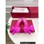 Valentino Heel 6cm Un Château Bow Mules Satin Fuchsia 2024