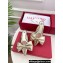 Valentino Un Château Bow Flat Mules Metallic Gold 2024