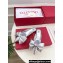 Valentino Un Château Bow Flat Mules Metallic Silver 2024