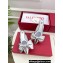 Valentino Un Château Bow Flat Mules Metallic Silver 2024