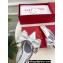 Valentino Un Château Bow Flat Mules Metallic Silver 2024