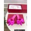 Valentino Un Château Bow Flat Mules Satin Fuchsia 2024