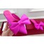 Valentino Un Château Bow Flat Mules Satin Fuchsia 2024