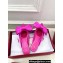 Valentino Un Château Bow Flat Mules Satin Fuchsia 2024