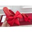 Valentino Un Château Bow Flat Mules Satin Red 2024