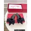 Valentino Un Château Bow Flat Mules Satin Black 2024