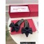 Valentino Un Château Bow Flat Mules Satin Black 2024