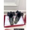 Valentino Un Château Bow Flat Mules Satin Black 2024