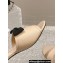 Chanel Lambskin & Grosgrain Heel Mules with Bow G45691 Beige 2024