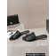 Chanel Lambskin & Grosgrain Flat Mules with Bow G45691 Black 2024