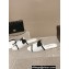 Chanel Lambskin & Grosgrain Flat Mules with Bow G45691 White 2024