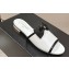 Chanel Lambskin & Grosgrain Flat Mules with Bow G45691 White 2024