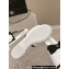 Chanel Lambskin & Grosgrain Flat Mules with Bow G45691 White 2024