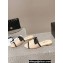 Chanel Lambskin & Grosgrain Flat Mules with Bow G45691 Beige 2024