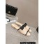 Chanel Lambskin & Grosgrain Flat Mules with Bow G45691 Beige 2024