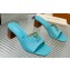 Louis Vuitton Calf leather LV Capri Heel Mules Blue 2024