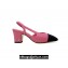 Chanel Heel 6.5cm Slingbacks G31318 Black/Pink 2024