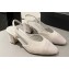 Chanel Heel 6.5cm Slingbacks G31318 Suede Light Gray 2024