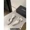 Chanel Heel 6.5cm Slingbacks G31318 Suede Light Gray 2024