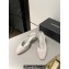 Chanel Heel 6.5cm Slingbacks G31318 Suede Light Gray 2024