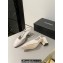 Chanel Heel 6.5cm Slingbacks G31318 Suede Light Gray 2024