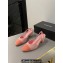 Chanel Heel 6.5cm Slingbacks G31318 Suede Orange/Pink 2024