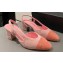 Chanel Heel 6.5cm Slingbacks G31318 Suede Orange/Pink 2024