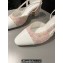 Chanel Heel 6.5cm Slingbacks G31318 Tweed Pink/Patent White 2024