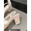 Chanel Heel 6.5cm Slingbacks G31318 Tweed Pink/Patent White 2024