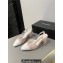 Chanel Heel 6.5cm Slingbacks G31318 Tweed Pink/Patent White 2024