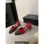 Chanel Heel 6.5cm Slingbacks G31318 Suede Black/Red 2024