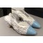 Chanel Heel 6.5cm Slingbacks G31318 Tweed Blue/Patent 2024