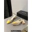 Chanel Heel 6.5cm Slingbacks G31318 Tweed Yellow 2024