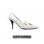 Chanel Heel 7.5cm Metal CC Logo Lambskin Vintage Pumps White 2024